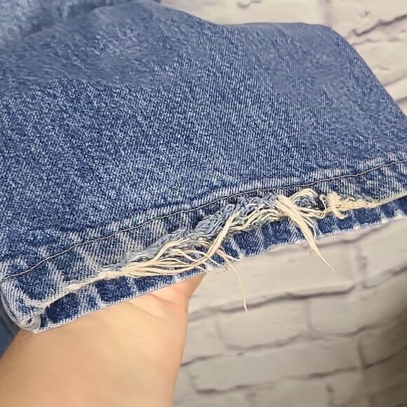 Eddie Bauer Men's 42x27 Classic Basic Heavy Weight Denim Blue Jeans Y2k - Picture 9 of 10